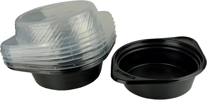 Gastro-Bedarf-Gutheil 12 Mehrweg Suppenschalen mit Deckel und Löffel 500ml Fassungsvermögen Mikrowel