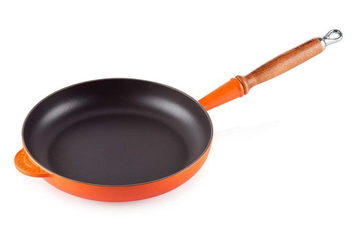 Le Creuset Gusseisen-Bratpfanne mit Holzgriff, Rund, Ø 24 cm, Für alle Herdarten inkl. Induktion gee