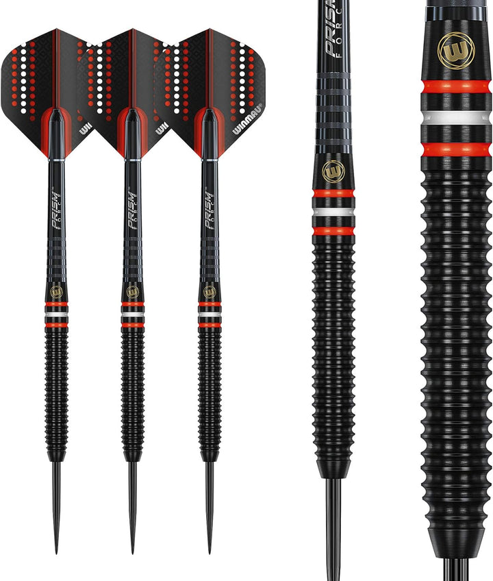 WINMAU Pro-Line Profi Wolfram Steeltip Dartpfeile Set mit Flights und Schäfte 26g Steeltip, 26g Stee