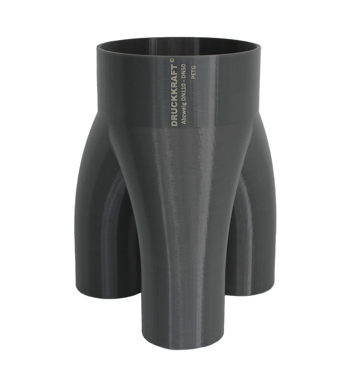 DRUCKKRAFT 3-Wege Abzweig Rohr DN110 - DN50 | Abzweigstück | Y-Verteiler | Absauganlage | Rohrverbin