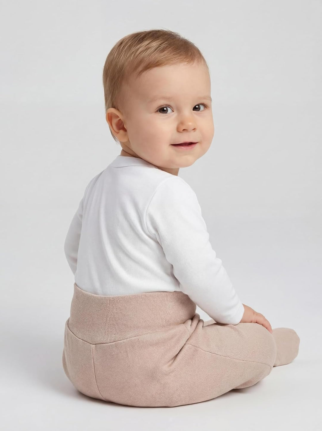 TupTam Baby Unisex Langarm Wickelbody Print/Uni 5er Pack 56 Weiss, 56 Weiss