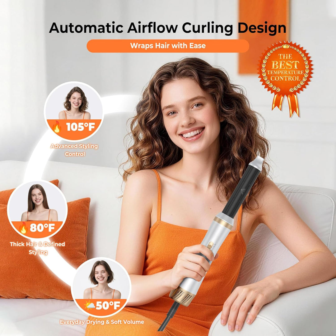 Hairstyler 5 in 1, Haarstyler Hair Styler Set 1000W Multistyler Haare mit Ionen Haartrockner Rundbür