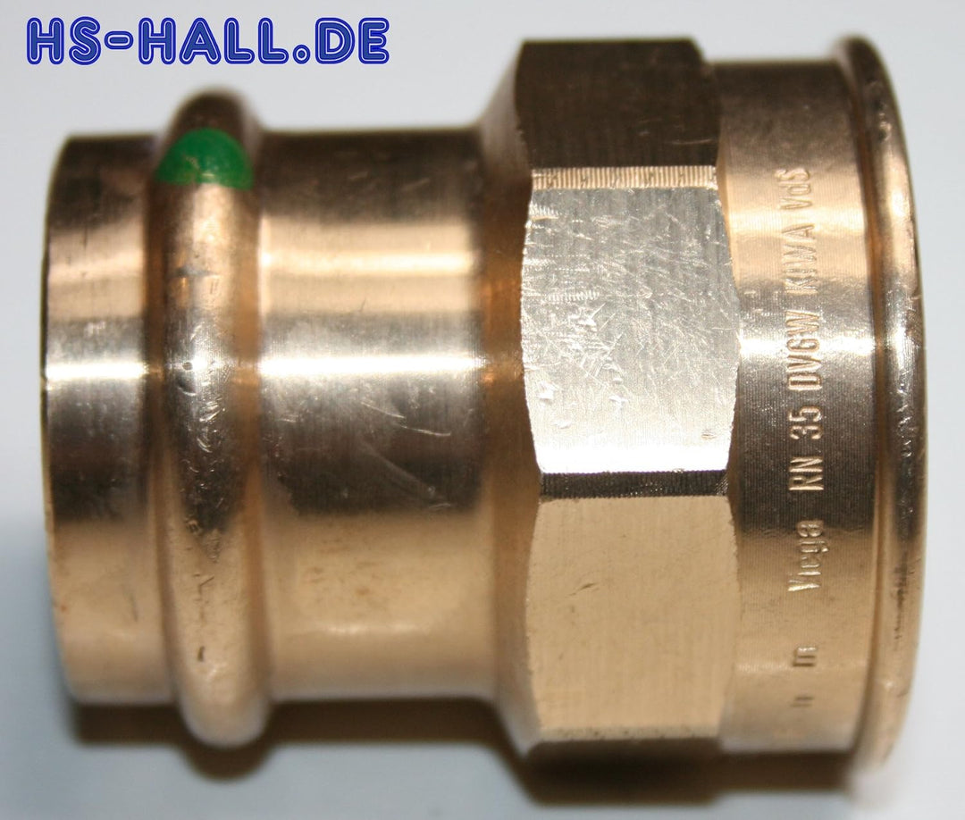 Viega ܜbergangsstück Sanpress 2212 RG SC-Contur mit IG 35 mm x 1 1/4 Zoll, 116774 - 5 Stück