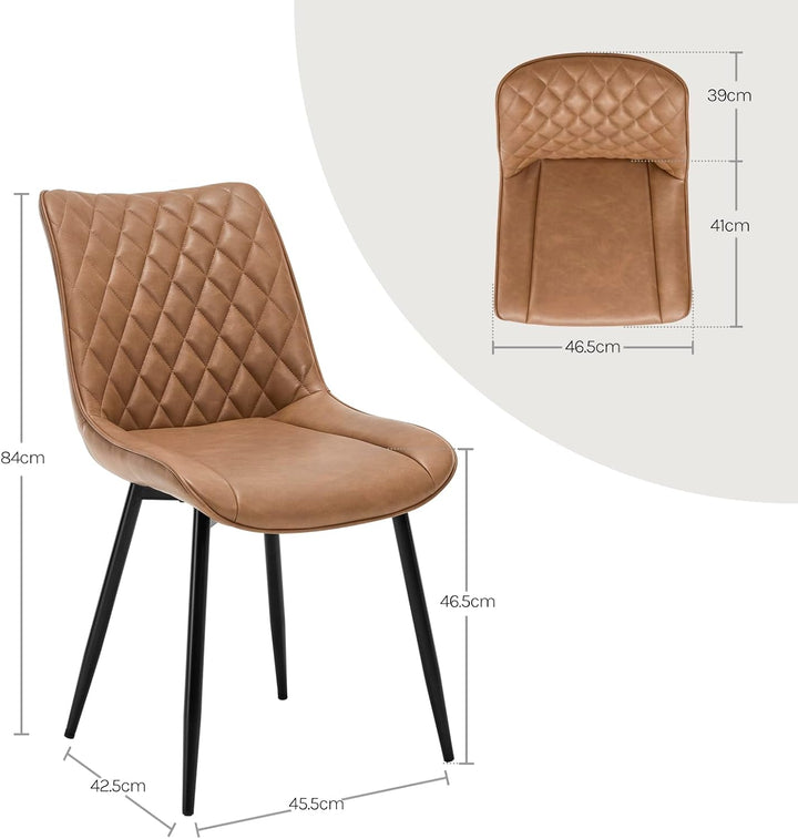 WOLTU 4 x Esszimmerstühle 4er Set Esszimmerstuhl Küchenstuhl Polsterstuhl Design Stuhl mit Rückenleh
