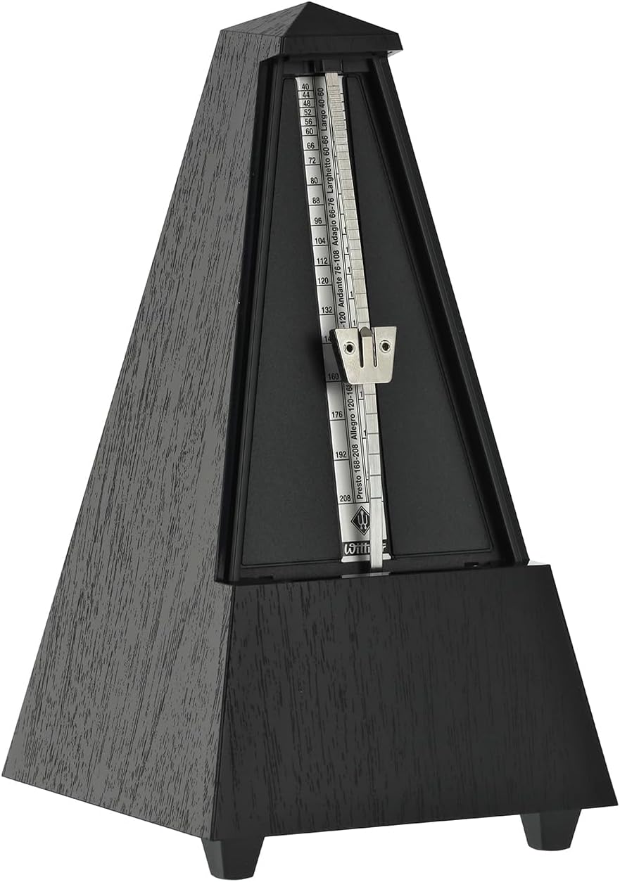 Wittner Metronom 855161 Kunststoffgehäuse mit Glocke Taktell Pyramidenform schwarz, schwarz