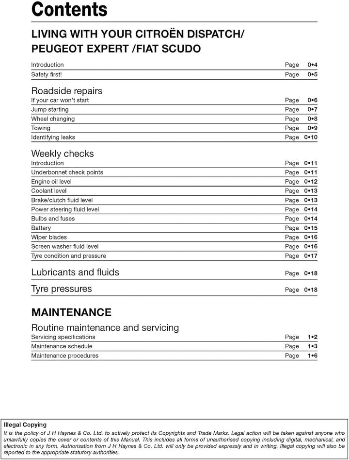 Citroen Dispatch, Peugeot Expert & FIAT Scudo Diesel ('07-Aug '16) 56 to 16