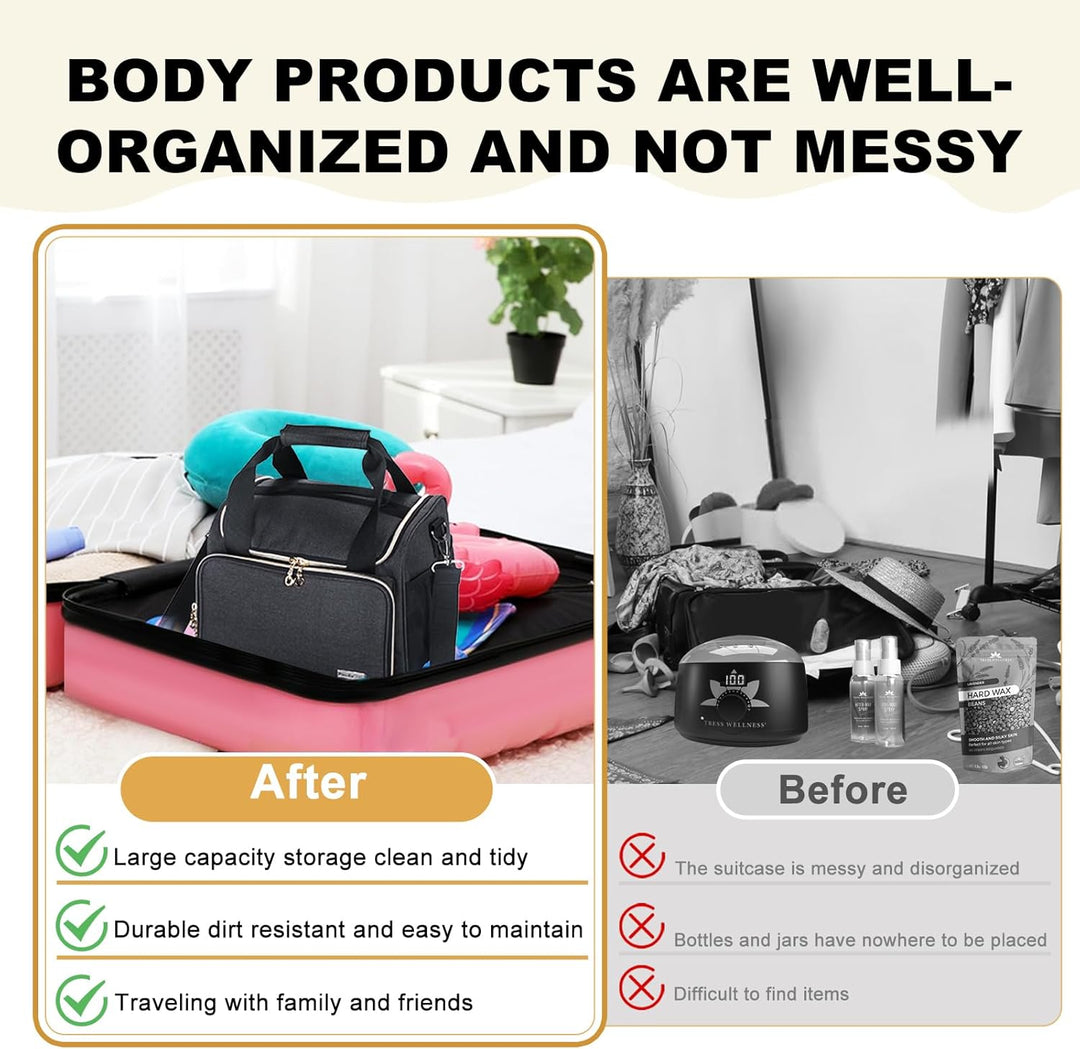 Universal-Wachsset, Tragetasche, kompatibel mit Tress Wellness, tragbarer Organizer für Wachswärmer,