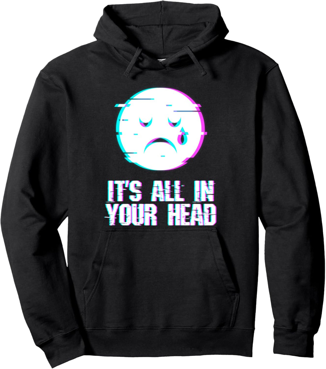 Aesthetic Vaporwave Emotional Festival Glitch Pullover Hoodie