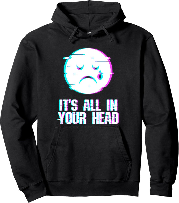 Aesthetic Vaporwave Emotional Festival Glitch Pullover Hoodie