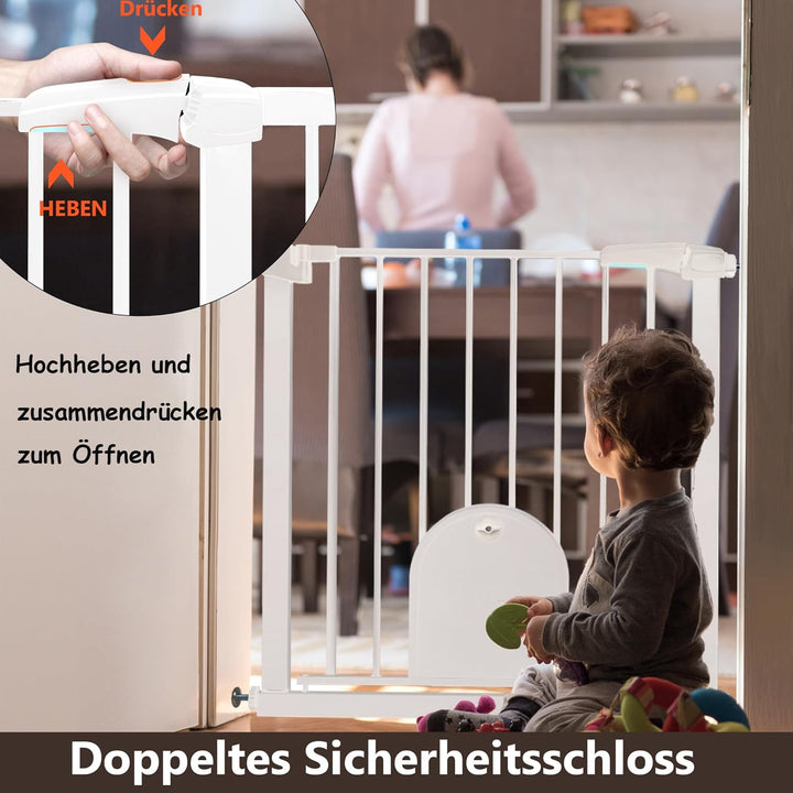 YRHome Türschutzgitter ohne Bohren Treppengitter Treppenschutzgitter für Kinder Baby Türgitter mit S