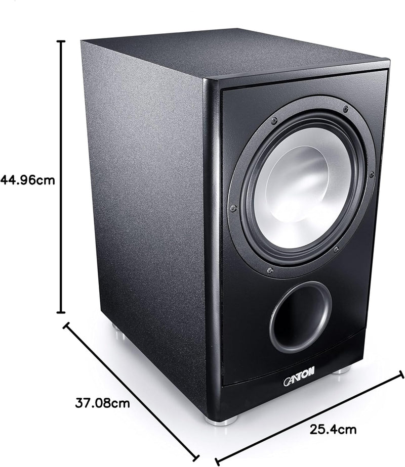 Canton AS 85.3 SC Leistungsstarke Aktiv-Subwoofer (200/280W) weiss weiss Single, weiss Single