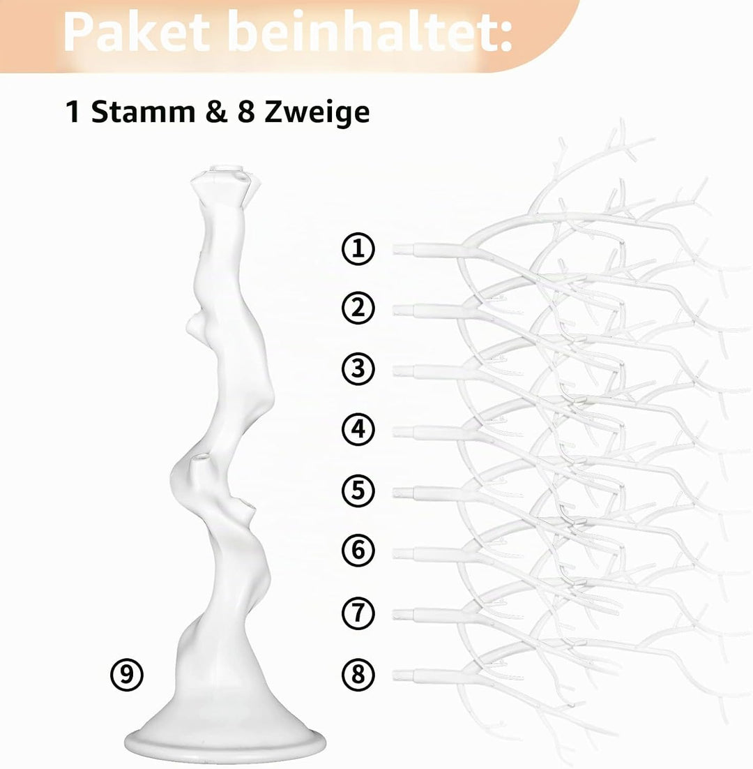 Nuptio Künstlicher Weihnachtsbaum Dekorative Bäume Weisser Zweigbaum 58cm Hoch Halloween Dekoratione
