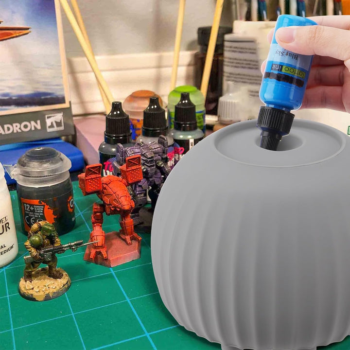 Mini Vortex Mixer 5000 U/min, Paint Shaker mit Touch-Modus Grau | with100 Mischkugeln, geeignet für