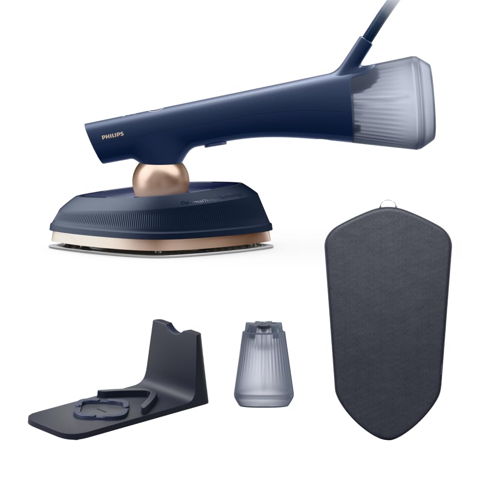 Philips OneTurn, 2-in-1 Bügeleisen & Steamer mit drehbarem Kopf, Einfach losbügeln – kein Brett, 45