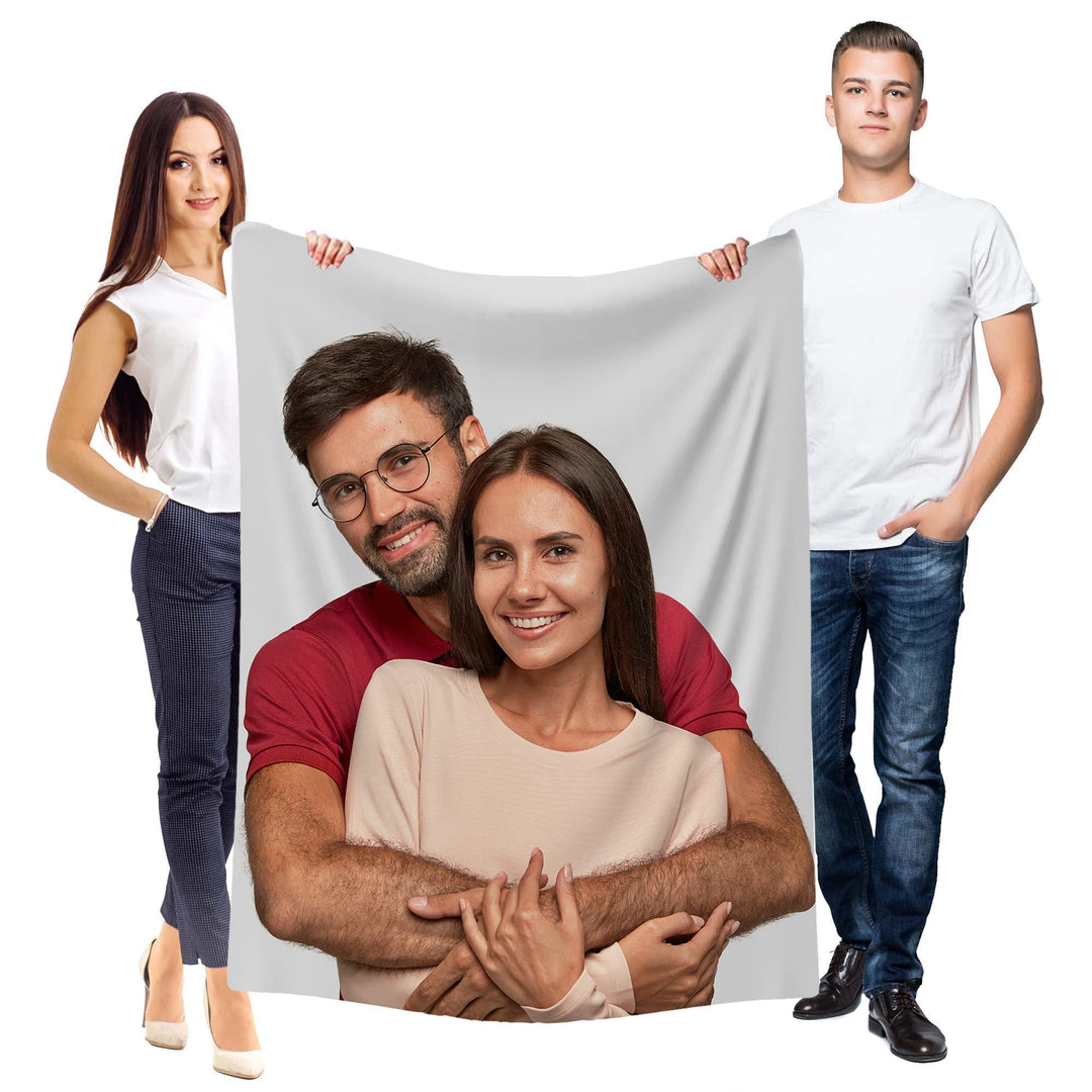 Ferocity Personalisierte Foto Decke mit Eigenem Einen Foto 150x200 cm Sofadecke; Super Weiche Extra