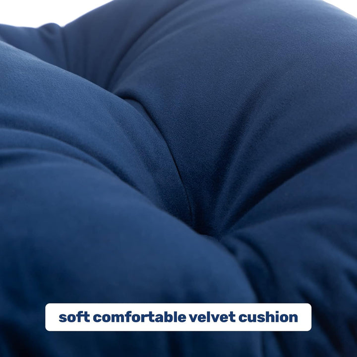 HollyHOME Fusshocker Fussstütze Klapphocker, Faltbar Sitzhocker mit Metallbeinen, Abnehmbar Gepolste