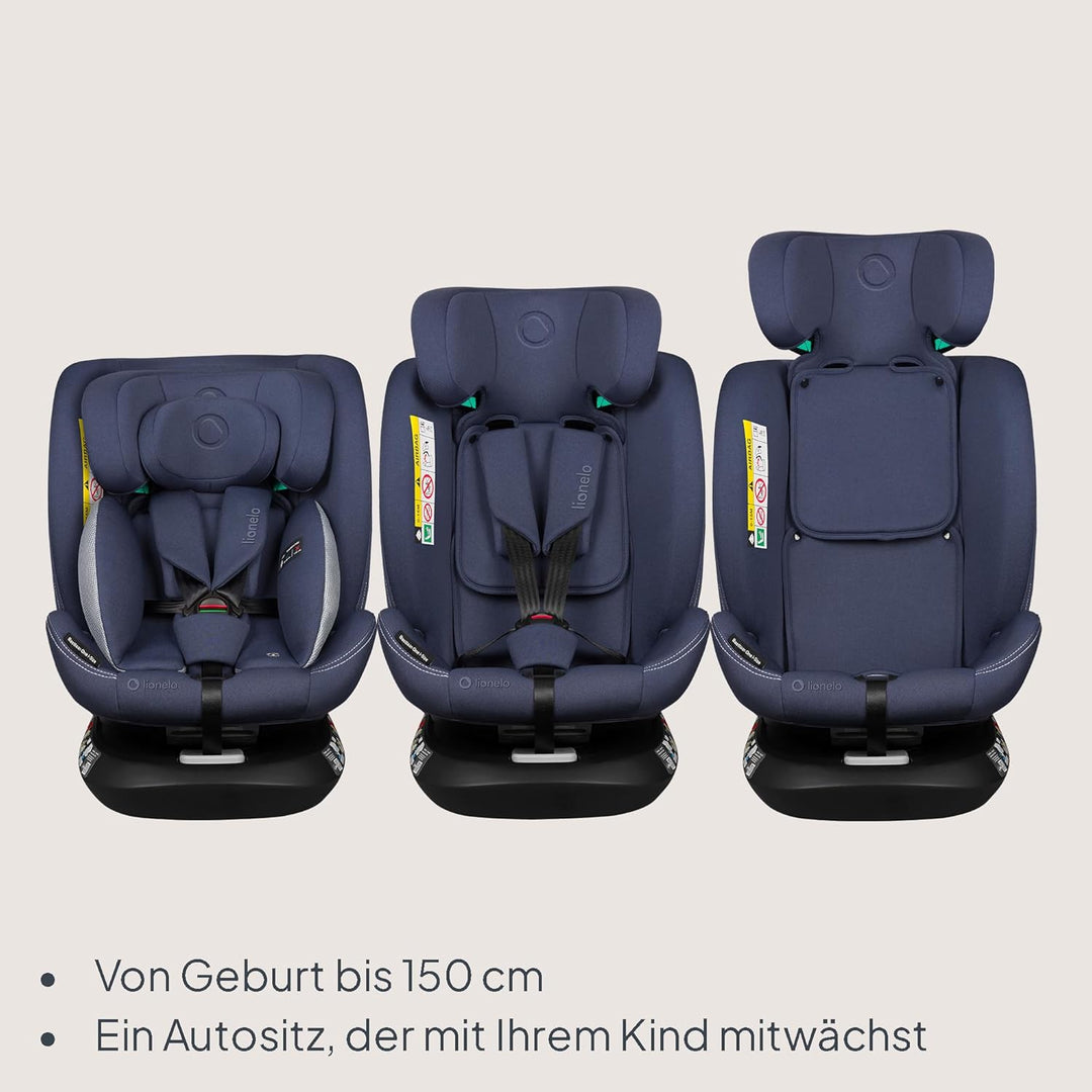 Lionelo Bastiaan i-Size One 360o drehbarer Autositz für Kinder von 40-150 cm, Montage in Fahrtrichtu