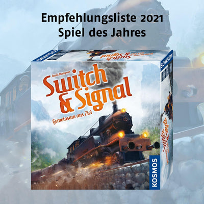 Kosmos 694265 Switch & Signal, Gemeinsam ans Ziel, kooperatives Eisenbahn-Spiel für 2-4 Spieler, ab