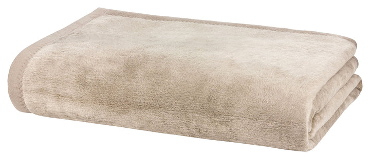 Moon Kuscheldecke Wohndecke Wolldecke XXL 220x240 Dunkelbeige