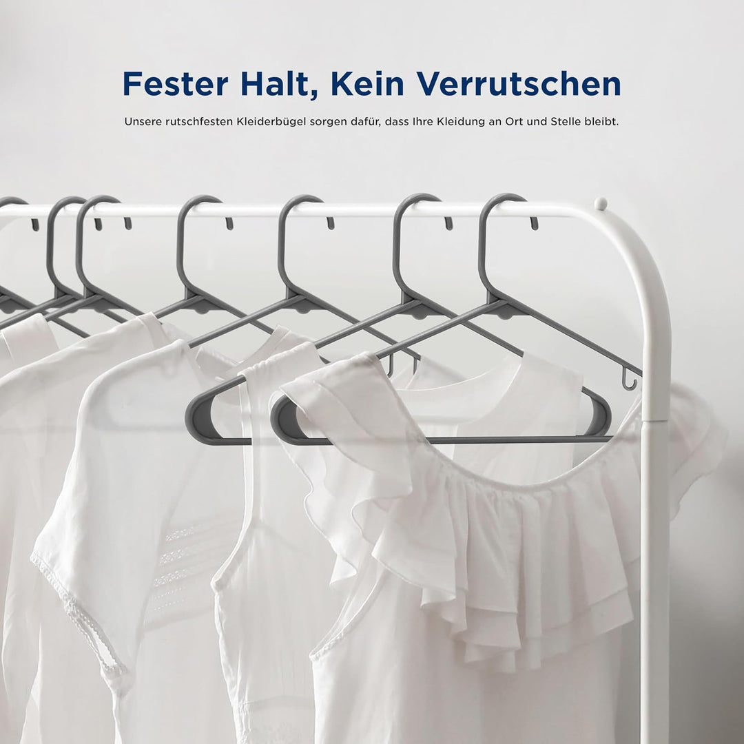 SereneLife Kleiderbügel Plastik, 150 Stück für Kleideraufbewahrung & Organisation, Platzsparende Kle