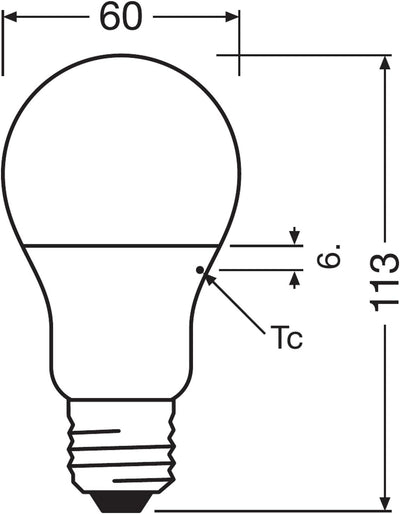 OSRAM LED-Lampe, Sockel: E27, Warm White, 2700 K, 8,50 W, Ersatz für 60-W-Glühbirne, matt, LED BASE