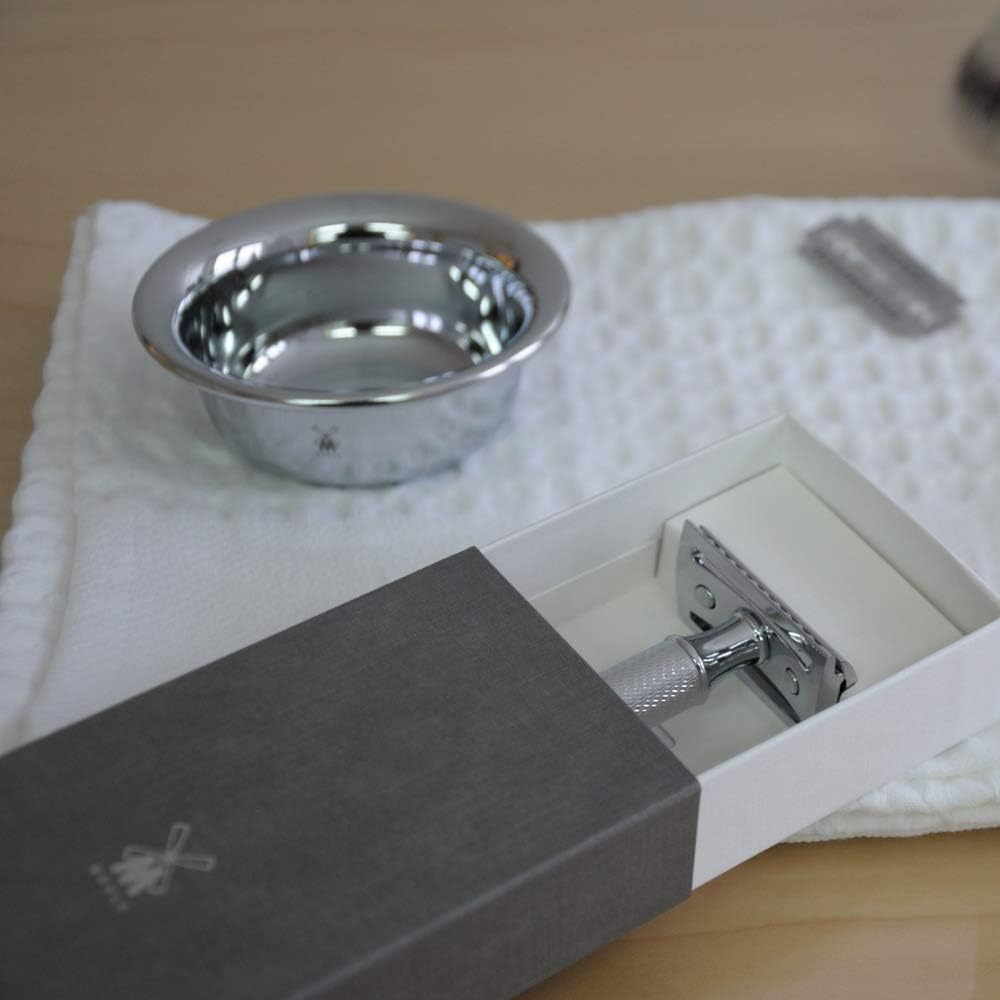 MÜHLE Traditional traditioneller Sicherheitsrasierer - Rasierhobel mit offenem Kamm - Griff aus verc