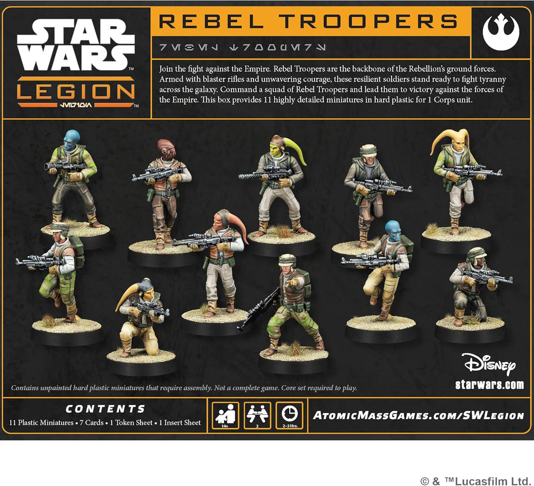Atomic Mass Games, Star Wars: Legion - Rebel Troopers (Rebellentruppen), Erweiterung, Tabletop, 2 Sp