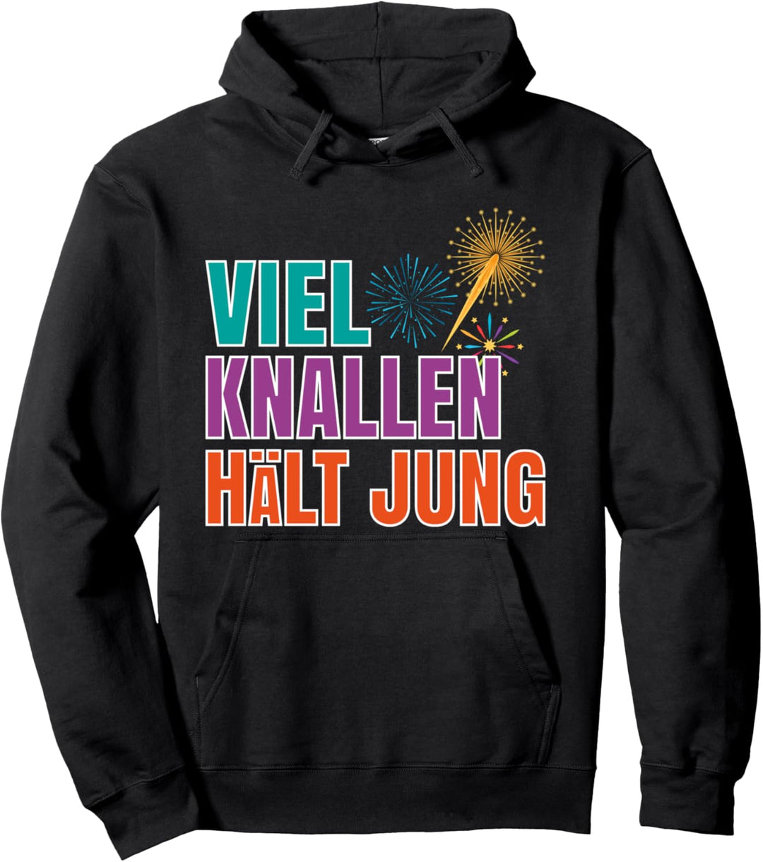 Happy New Year | Silvester Raketen | Pyrotechnik | Fuerwerk Pullover Hoodie
