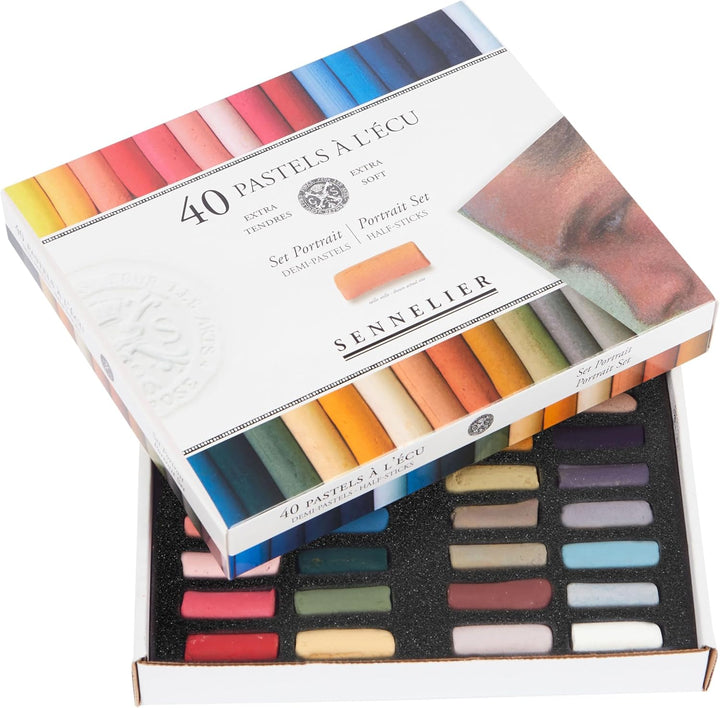 Sennelier Pastels Soft Half ST 40/PKG, Portrait, Einheitsgrösse 1 40 stück (1er Pack), 1 40 stück (1