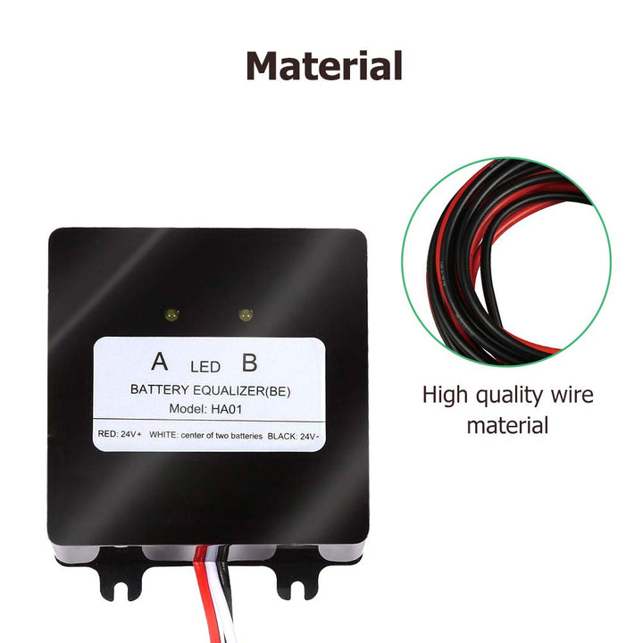 SolaMr 24V Batterie-Equalizer 2x12V Batterie Ausgleicher Battery Balancer Equalizer für Gel/Hochwass