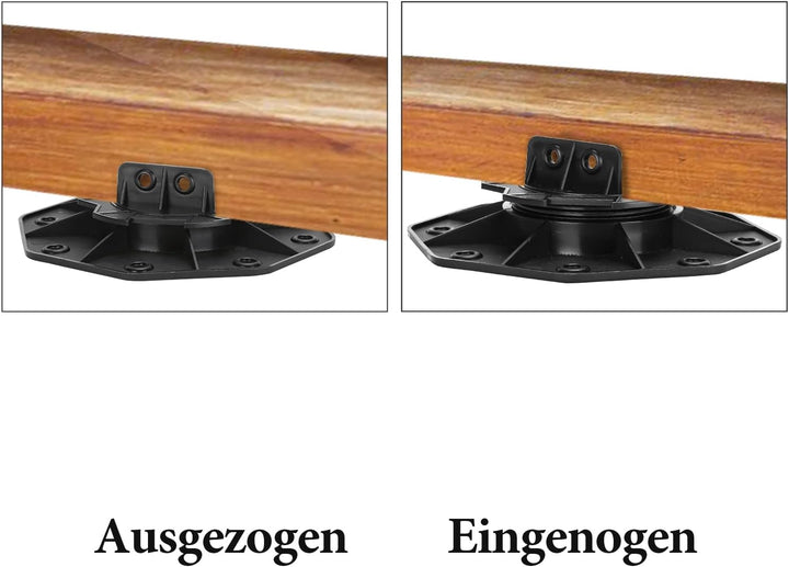 Eulenke Stelzlager 20 Stück Stellfuss höhenverstellbar 18-30mm Plattenlager - Stelzlager für Terrass