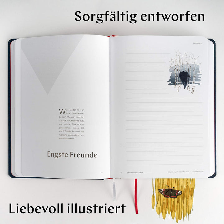 Die Spuren Deines Lebens/Schreibe Deine Biografie | DIY Biographie | Wegbegleiter Tagebuch | Selbstr