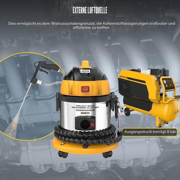 AUTOOL HTS558 Strahlgeräte Nussschalen Strahlgerät, Automotor-Einlassventil-Reinigungsmaschine 220V