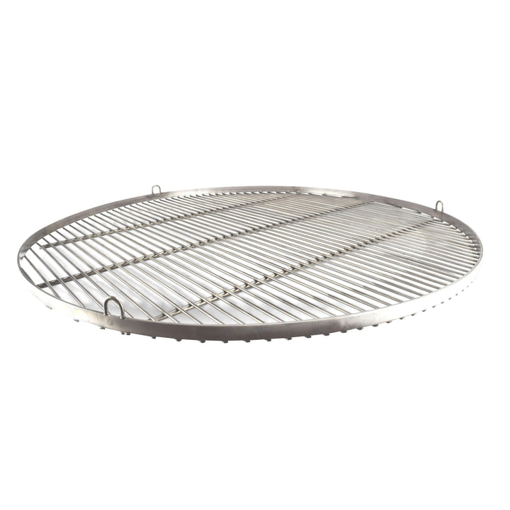 Grillrost RUND - 130cm aus Edelstahl - Handwerksprodukt - Made in Germany mit 3 Aufhängeösen Ø 130 c
