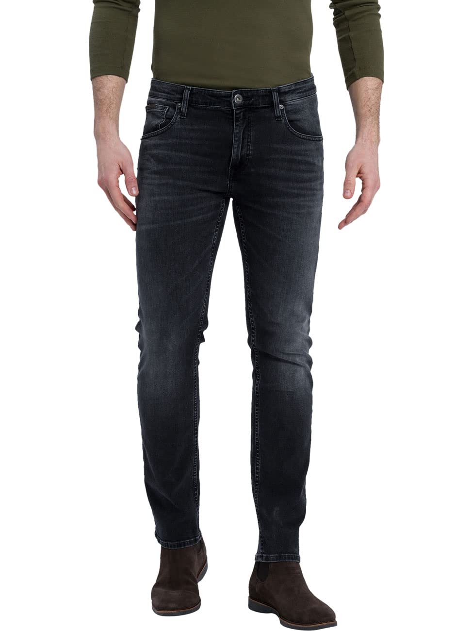 Cross Herren Damien Slim Jeans 29W / 32L Schwarz, 29W / 32L Schwarz