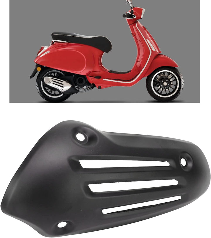 Auspuff Hitzeschild Edelstahlschutz Ersatzschutz für Sprint 150 Primavera 125 (Schwarz), Schwarz