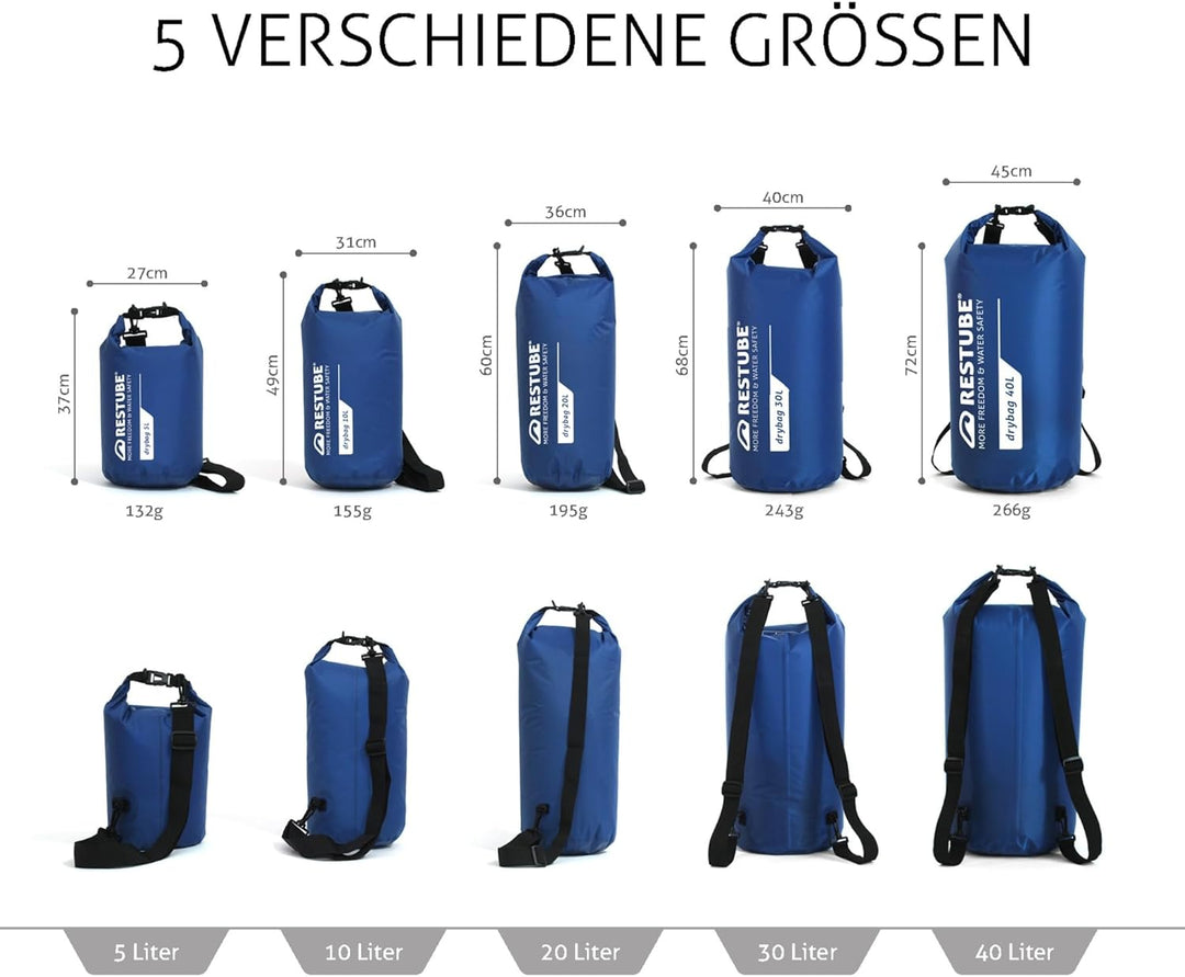 Restube Wasserdichter Drybag – Premium-Qualität für ultimativen Schutz | Vielseitig und geräumig | I