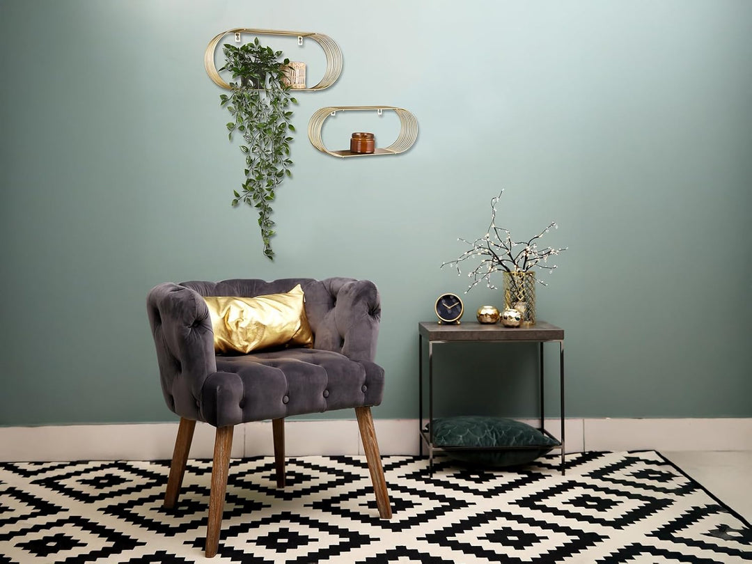 Mirrors & More 2er Regalset Joyce 82370179 Metall Schwarz