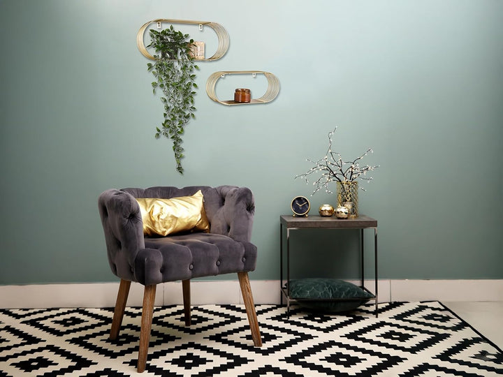 Mirrors & More 2er Regalset Joyce 82370179 Metall Schwarz