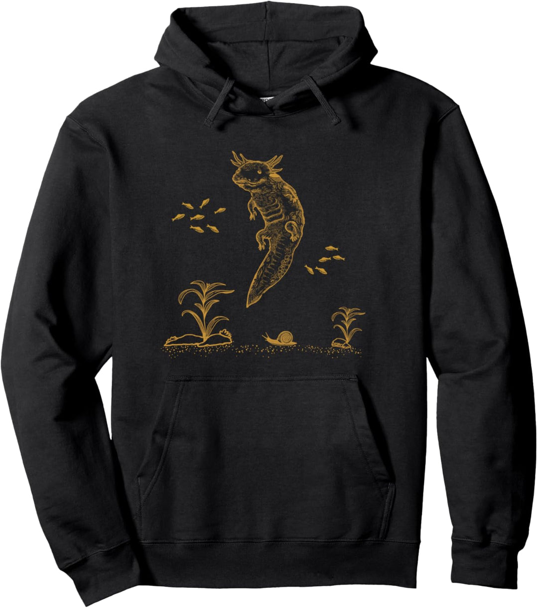 Axolotl Mexikanische Salmler Schneckensee Xochimilco Mexico Pullover Hoodie