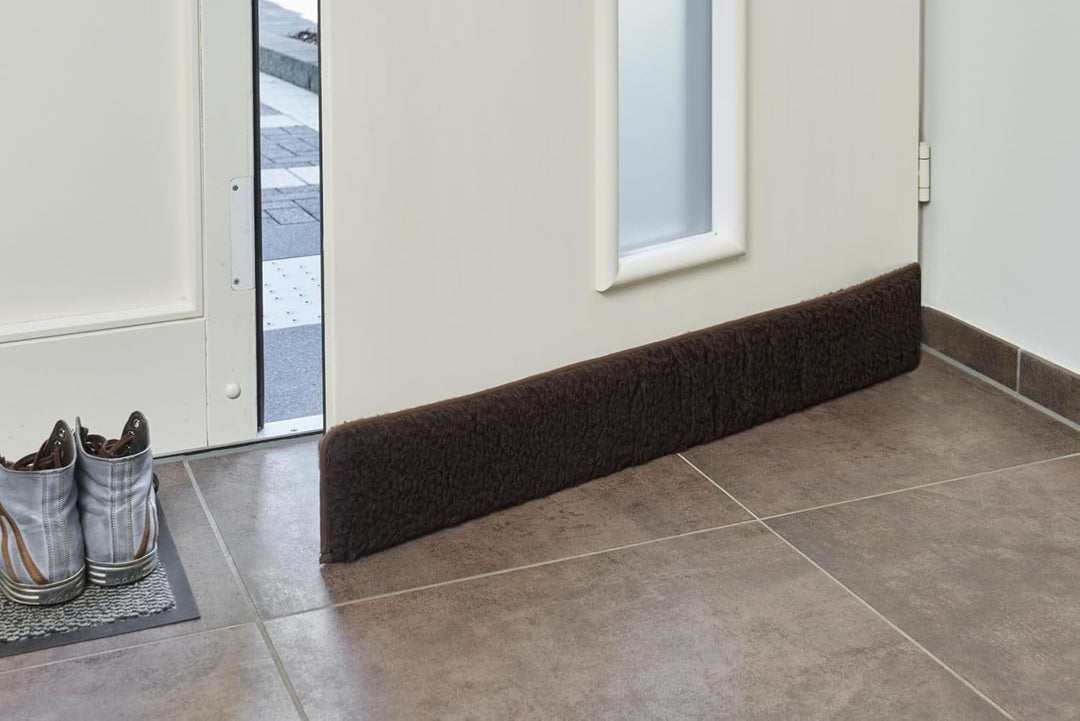 K. & N. Schurwolle 550 Schurwoll-Zugluftstopper für Türen 100 cm, Braun Braun 100 cm Single, Braun 1