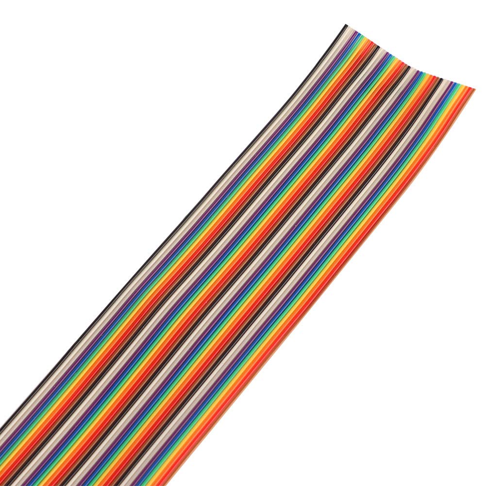 Flachbandkabel, bunt 1,27 mm Abstand Kabel 40P flach Rainbow Flachbandkabel Drahtbreite 5,08 cm (5 m