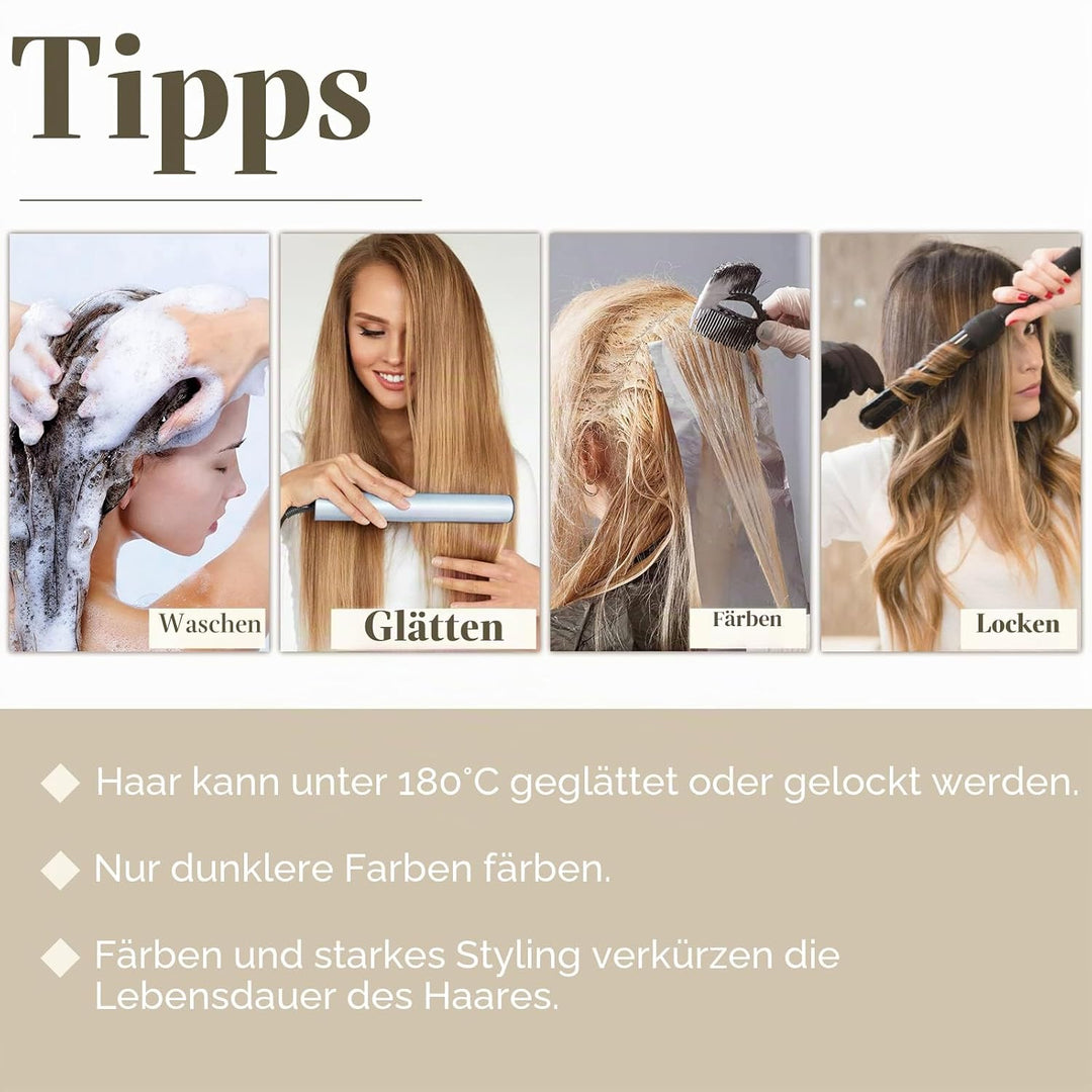 SEGO Tape Extensions Echthaar Haarverlängerung Klebeband Haarteile Glatt Haar 10pcs Mittelbraun/Honi