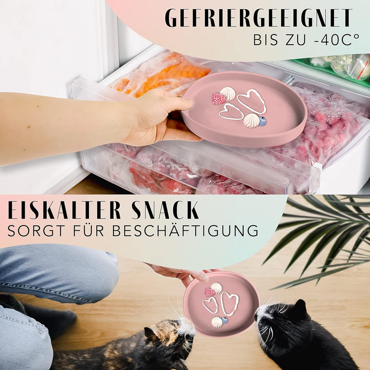 ne&no Futternapf für Katzen [nala Collection] Futterschale Katze flach | Katzennapf | Silikonnapf br