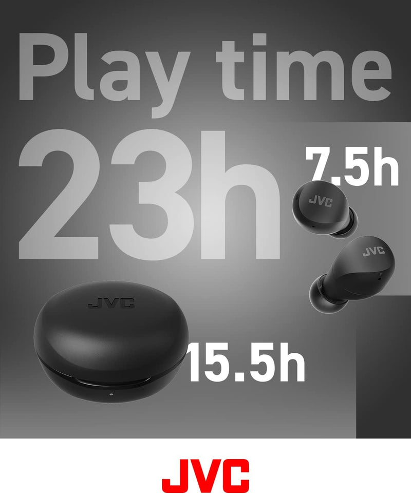 JVC HA-Z66T-B Gumy Mini Wireless Earbuds, klein, Ultraleicht, 3 Sound Modi (Bass/Clear/Normal), Wass