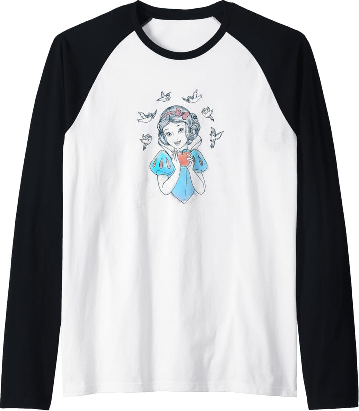 Disney Snow White Birds And Apple Sketch Raglan