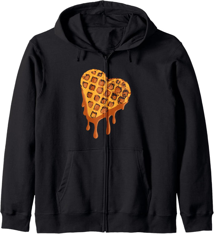 Funny Waffle Lover Heart Graphic Kapuzenjacke