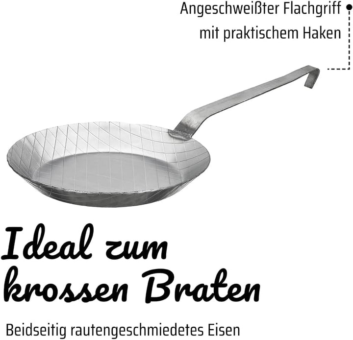 GSW 860543 GastroTraditionell, Eisen geschmiedete Pfanne - ⌀20 cm, Grau, 20 cm