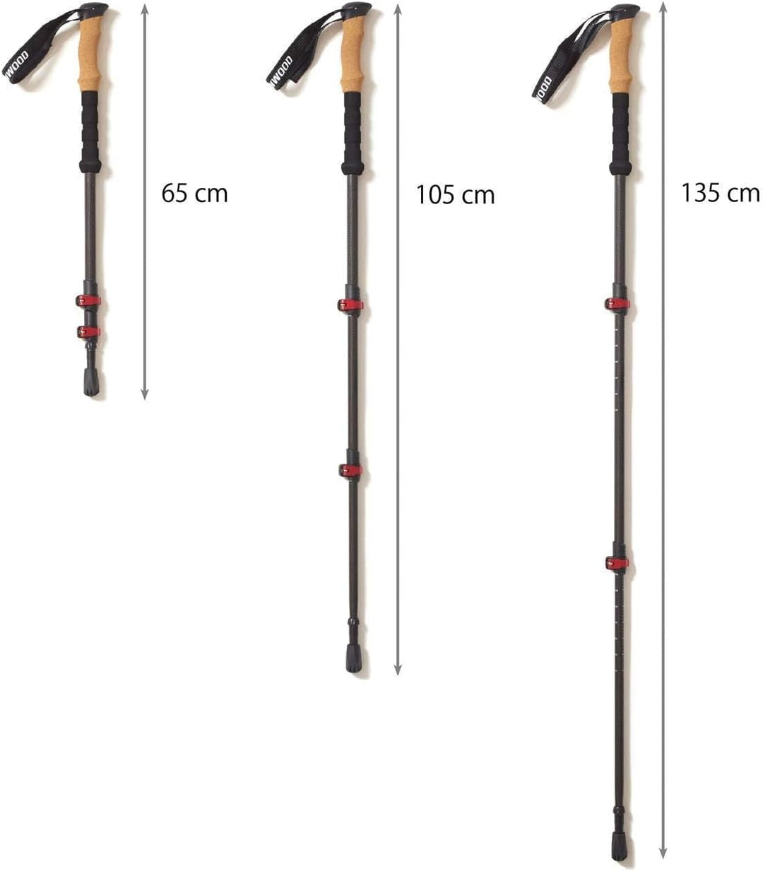 Steinwood Premium Carbon Wanderstöcke - Trekkingstöcke - extra leicht, verstellbar mit Teleskop und