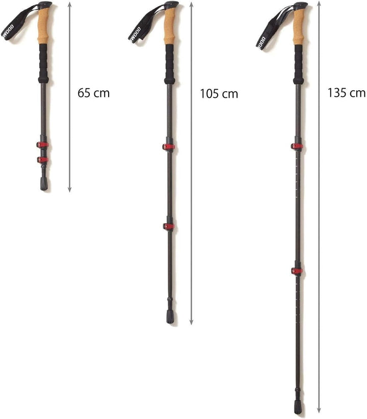 Steinwood Premium Carbon Wanderstöcke - Trekkingstöcke - extra leicht, verstellbar mit Teleskop und